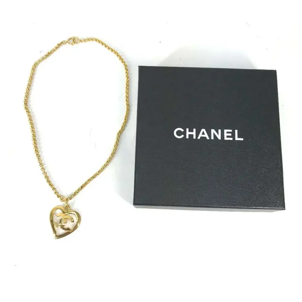 CHANEL Vintage Gold Logo Necklace - Picture 9 of 9